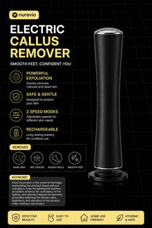 Electric Foot Callus Remover with 60 Included Sanding Discs