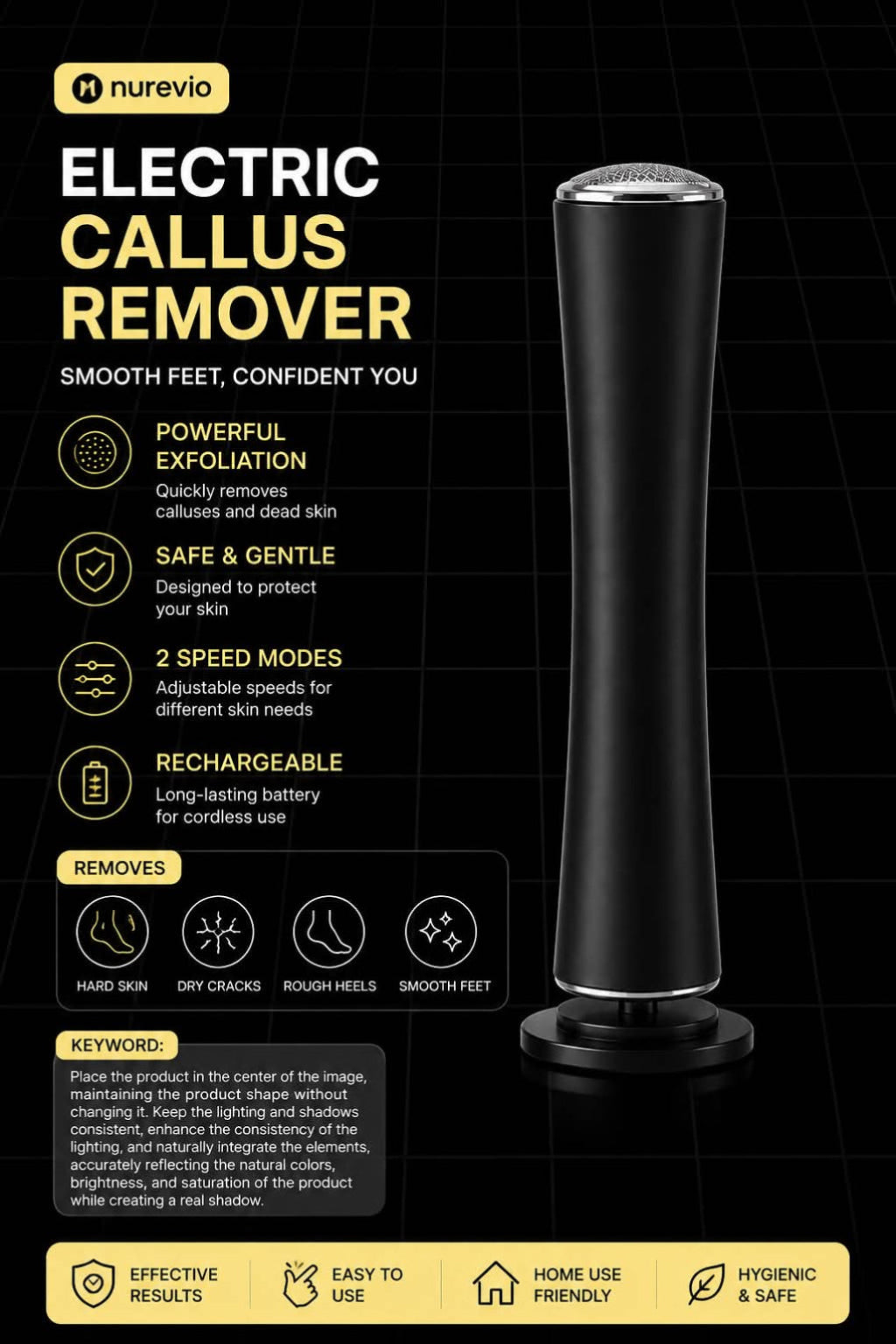 Electric Foot Callus Remover with 60 Included Sanding Discs