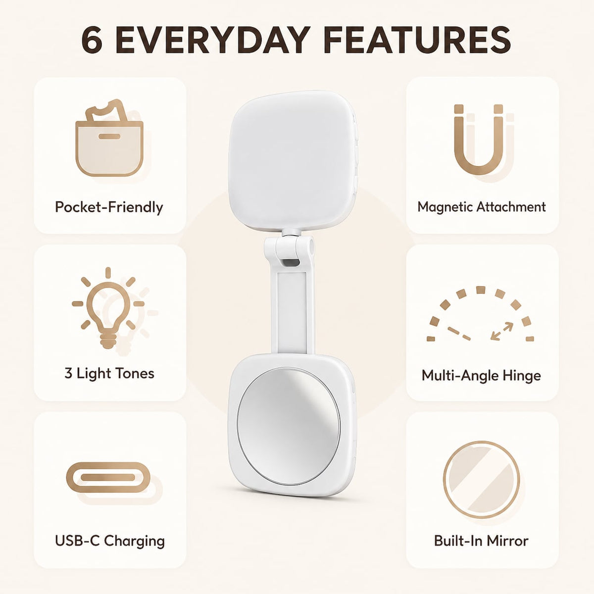 Magnetic phone fill light feature overview